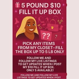 ✨ 5 LB $10 Fill Up Box – Pick Any Items from my closet! Limited to 5 Boxes Only✨